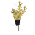 Пользовательский логотип печати Deer Wine Pourer, Deer Head Wine Bottle Pourer